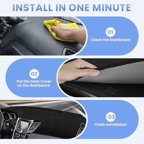 Sunsdrew Dash Cover for Hyundai Sonata 2011-2014 Dashboard Cover Mat - size: 11-14 Hyundai Sonata Dash Cover