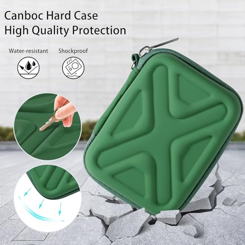 Digital Camera Case for AbergBest 21 Mega Pixels 2.7" LCD Rechargeable HD/Kodak Pixpro/Canon PowerShot ELPH 180/190/Sony DSCW800/DSCW830 Cameras, Travel Carrying Protective Case for Camera- Darkgreen - color: Green