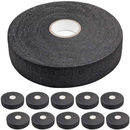 Electriduct Wire Harness Tape 3/4 Inch 100 Feet High Temperature Fleece Wire Loom Tape Self-Adhesive Heat Resistant Cloth Wrap for Automotive Engine Electrical Wiring - Pack of 10 Rolls - style: 100FT (10 Rolls)