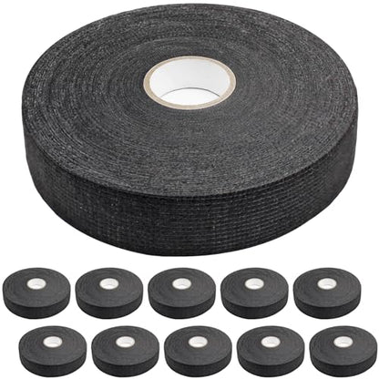 Electriduct Wire Harness Tape 3/4 Inch 100 Feet High Temperature Fleece Wire Loom Tape Self-Adhesive Heat Resistant Cloth Wrap for Automotive Engine Electrical Wiring - Pack of 10 Rolls - style: 100FT (10 Rolls)
