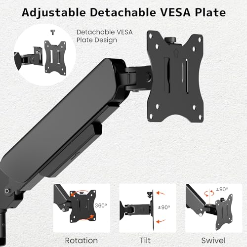 Dual Monitor Wall Mount for 17-32 inch Flat/Curved Computer Screens - size: 17 - 32 Inch, style: Dual Arms