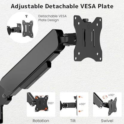 Dual Monitor Wall Mount for 17-32 inch Flat/Curved Computer Screens - size: 17 - 32 Inch, style: Dual Arms