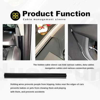 4pcs Cover Line Sleeve Cable Organizers Concealed Wire, USB Video Audio Network Cables Sleeve Organizer, Auto Flexible Line Cable Organizers Split Sleeves for USB, Automotive Power Cord Cover