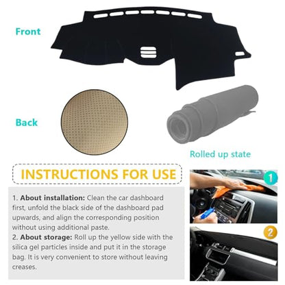Dashboard Cover Suitable for Lexus RX330 2004-2006/RX350 2007-2009/RX400h 2006-2008 Car Dashboard Cover Sun Visor Mat Non-Slip Polyester Dashboard Accessories - size: 04-06 RX330/07-09 RX350/06-08 RX400h