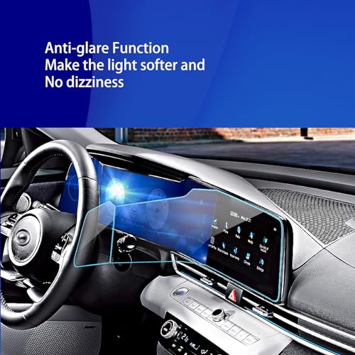2024 2025 2026 Hyundai Elantra Screen Protector for 2021-2023 2026 Hyundai Elantra Limtied/Hybrid Dual 10.25Inch Soft Screen Protector Touchscreen Protective Film for 2024 Elantra N Accessories (2PCS) - size: elantra 10.25inch