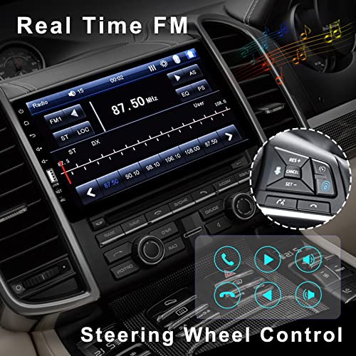 Single Din Car Stereo with Bluetooth 9 Inch HD Touch Screen Car Stereo with Backup Camera + External Microphone + FM MP5 Player Car Audio Receivers Support Mirror Link SWC USB EQ Car Radio