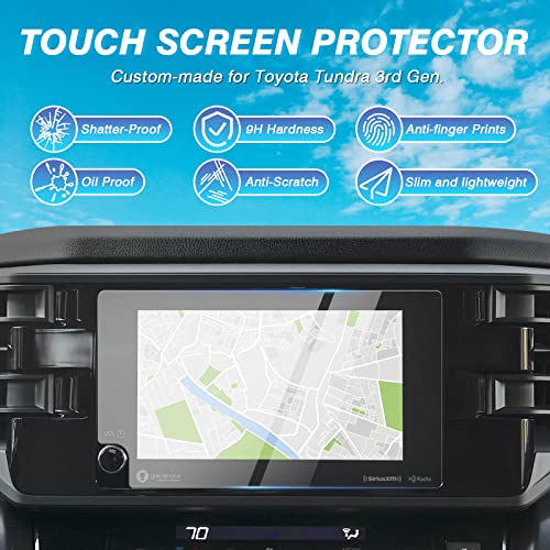 Karltys [Upgrade 2 Pack Screen Protector for 2022~2026 Toyota Tacoma / 2025-2026 Toyota 4Runner 8-Inch [No Glare & Fingerprint] Tempered Glass Toyota acoma Accessories - size: 8 Inch Toyota Tundra 2022~2025/Sequoia SR5