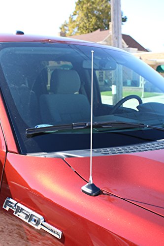 15 Inch Stainless Antenna for F-150, F-250, F-350, F-450, F-550, F-600, F-650, Raptor (1980-2026) - | Dodge Ram 1500, 2500, 3500 - color: STAINLESS