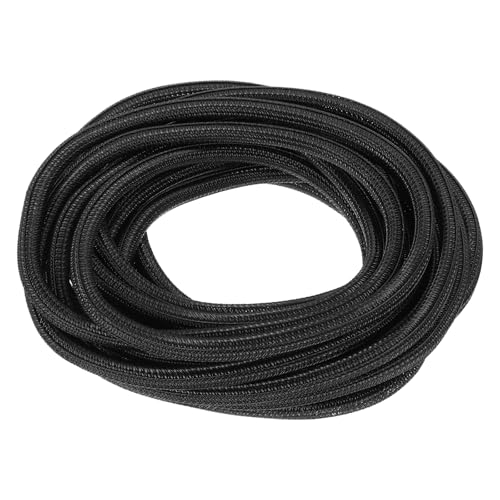 MECCANIXITY Split Sleeve Wire Loom 9/32" 25Ft Black Self Wrapping Braided Sleeve UL94-V2 Fireproof PET Sleeving for Automotive, Home Cable Management - color: Black, size: 9/32 Inch x 25Ft
