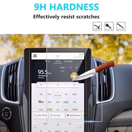 175x97mm Car Screen Protector for Stereo Radio, 9H HD Clear Tempered Glass - size: 175x97 mm