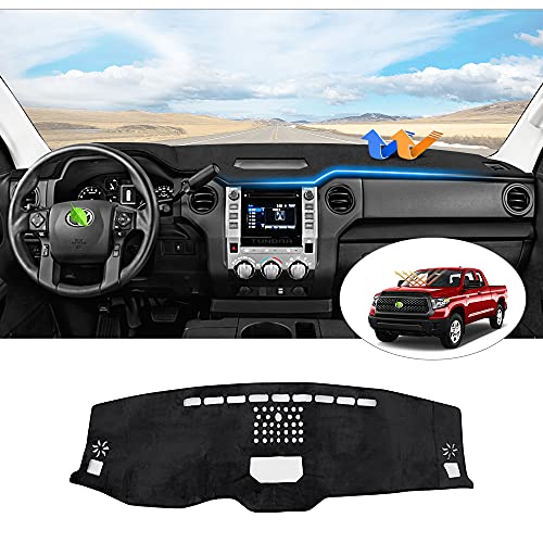 Cartist Custom Fit for Dash Cover Toyota Tundra 2014 2015 2016 2017 2018 2019 2020 2021 Dashboard Cover Mat Non-Slip Pad Carpet Sunshield Protector - size: 14-21 Tundra(Black)