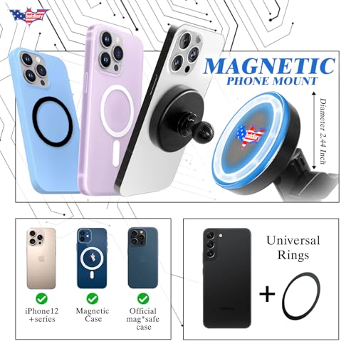 2024 Silverado 1500 Magnetic Phone Mount Compatible with 2019-2024 Chevy Silverado & 2019-2021 GMC Sierra，No-Drill Metal Cell Phone Holder for Dash Platform Car Accessories - style: V2