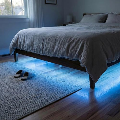 Alpena Max LED Light Strips (2 x 12) – 5053 SMD Chips, 80% More Light Output, Non-Yellow Diamond Clarity Coating, Flexible & Water-Resistant – Includes Genuine 3M VHB Tape, Blue - color: Blue