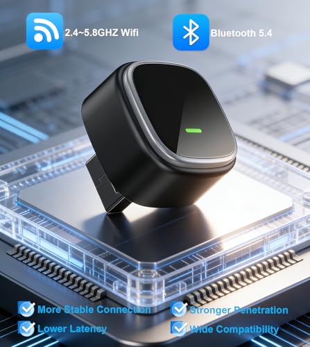 2-in-1 Wireless CarPlay & Android Auto Adapter Mini USB Dongle