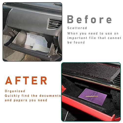 Kewucn Car Registration and Insurance Card Holder, Leather Auto License Document Glove Box Compartment Organizer, Essentials Vehicle Wallet Case for Driver License, ID Card (Purple) - color: Large-Purple