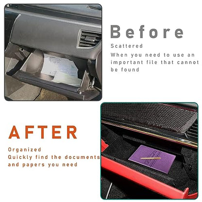 Kewucn Car Registration and Insurance Card Holder, Leather Auto License Document Glove Box Compartment Organizer, Essentials Vehicle Wallet Case for Driver License, ID Card (Purple) - color: Large-Purple