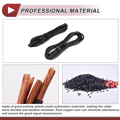 for Monitor and Backup Reverse Rear View Parking Camera Video Cable Extension Backup Camera 6Pin Female Video Cable 1.8m/5.91ft Black Plastic,Metal - size: 1.8m/5.91ft, style: 6Pin