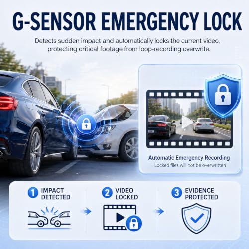 3 Channel Mirror Dash Camera, 4K/3K+2.5K/1080p+1080p Rear View Mirror Camera with GPS, APP Control, WDR Night Vision, G-Sensor, Loop Recording, 24 Hours Parking Monitor, 64GB Card Included - style: 4K/3K Front +2.5K/ 1080P Rear +1080P Inside