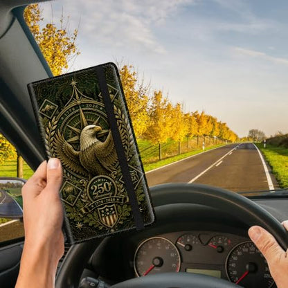 Car Registration and Insurance Card Holder Wallet, Bald Eagle USA 250th Vehicle Document Organizer for Glove Box, Auto License & ID Card Holder Case, Slim Multi-Slot Car Paper Organizer - color: Bald Eagle USA 250th