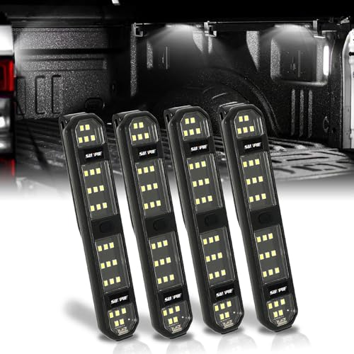 SUNPIE Truck Bed Lights with Magnetic for Trucks, Jeep Wrangler, Tractor - color: 4 Packs White