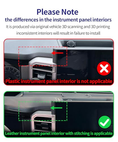 Auto Clamp Car Phone Holder for Toyota Sequoia 2023-2026, Tundra 2022-2026 - size: 【Leather Dashboard】For 2022-2026 Tundra / Sequoia