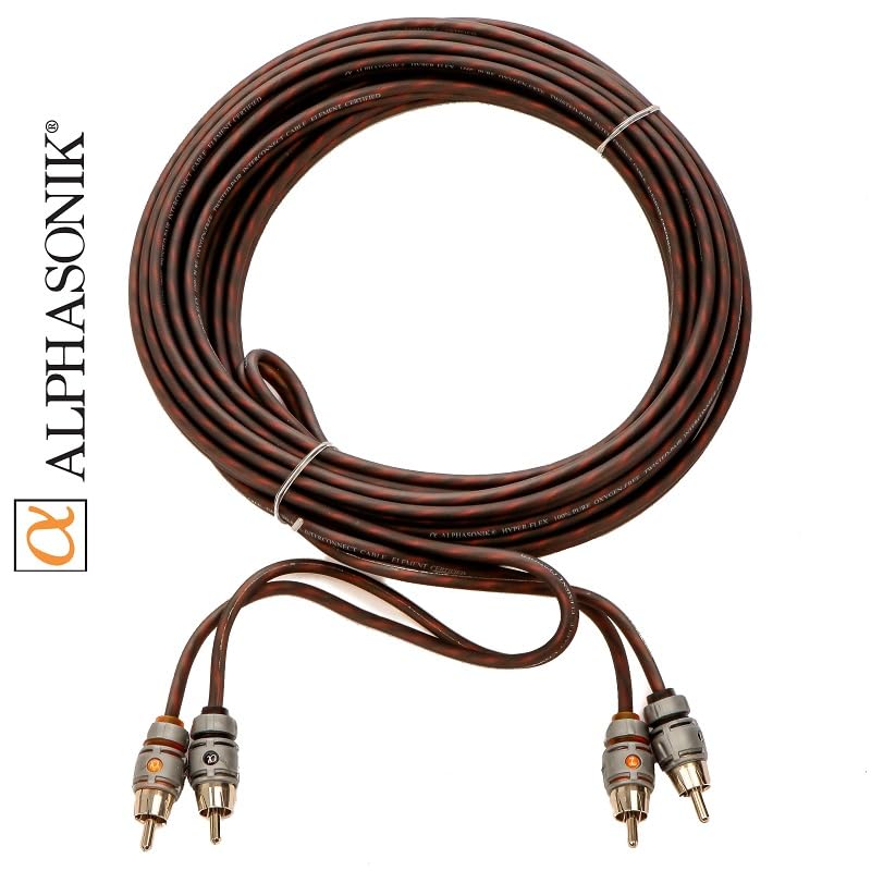 Alphasonik AAK8G Premium 8-Gauge Complete Car Amplifier Installation Kit Hyper-Flex Power, Ground, Speaker Wire RCA Cable - Exceeds AWG (American Wire Gauge) Standard Element Certified Amp Install Kit - size: 8-Gauge Amp Kit