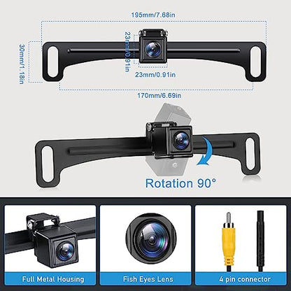 Backup Camera Rear View Reverse Camera HD License Plate Backup Camera