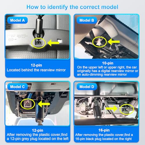 mangoal Dash Cam Power Adapter for Toyota & Lexus (Model D, 16-Pin) -Lane Trace System Adapter, Compatible with Selected Toyota and LexusVehicles, Fits Vehicles with TSS 3.0 Lane Assist Port