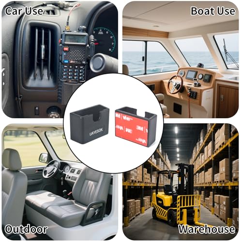 UAYESOK Universal Adhesive CB Mic Mount, Radio Speaker Microphone Holder - style: 2 Packs