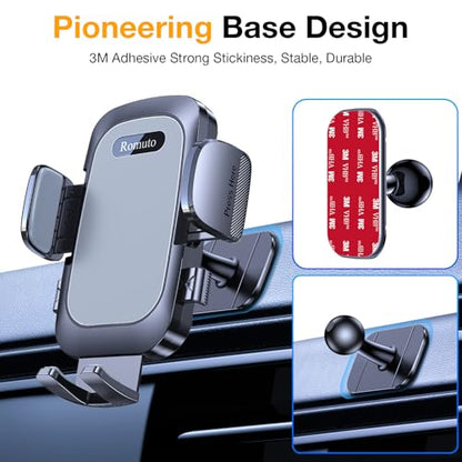 Romuto Phone Holders for Your Car Phone Holder Mount【90+LBS Suction Cup】 - color: Gray