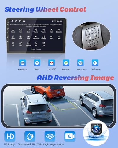 Hikity for Hyundai Tucson 2006 2007 2008 2009 Android Car Stereo Radio with Wireless Carplay Android Auto, 2+64G 10.1 Inch Touchscreen Radio WiFi GPS Navigation Bluetooth FM RDS EQ Mirror Link