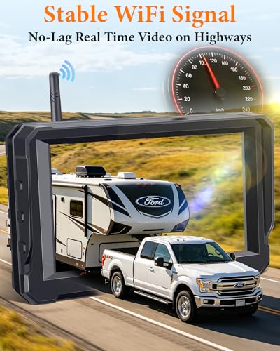 Magnetic Wireless Backup Camera for Truck: Strong Magnet, Portable - size: 5 Inch Monitor