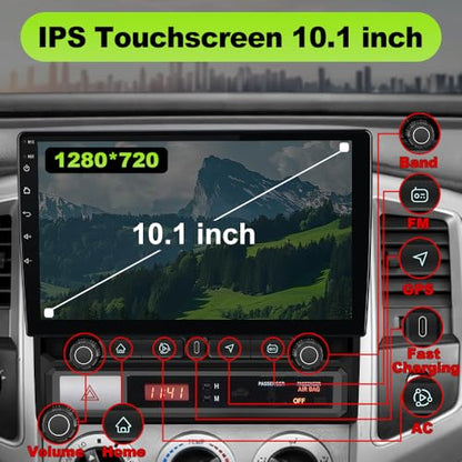 Car Radio for Toyota Tacoma 2005-2015 (4GB RAM+64GB ROM) - size: 10.1" 4GB RAM 64GB ROM (Fast Charging)