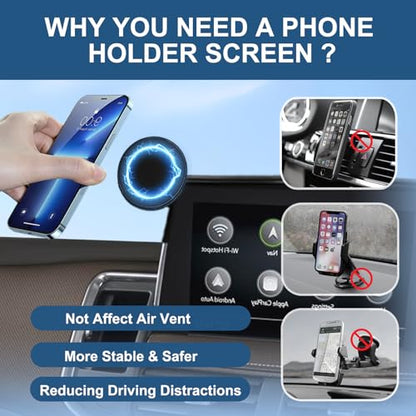 Car Phone Holder Compatible with Chevy Suburban Tahoe/GMC Yukon Accessories 10.2-inch Screen Fixed Clip, Magnet Cell Phone Mount Compatible with MagSafe 360° Rotation Phone Automobile Cradles - size: 21-24 Chevy Suburban / GMC Yukon