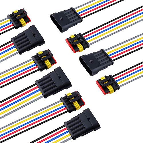 MUYI 5Pin Way 18AWG Waterproof Electrical Connector Wire Connectors-5 Kit - style: 5pin (5sets)