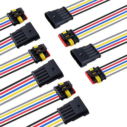 MUYI 5Pin Way 18AWG Waterproof Electrical Connector Wire Connectors-5 Kit - style: 5pin (5sets)
