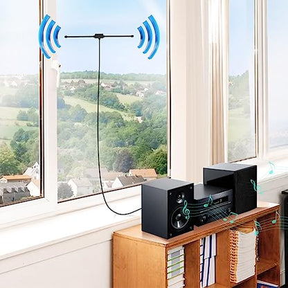Bingfu FM Radio Dipole Antenna for Stereo Receiver Indoor Pioneer Onkyo Yamaha Marantz Bose Wave Music System Home FM Radio AV Audio Video Home Theater Receiver