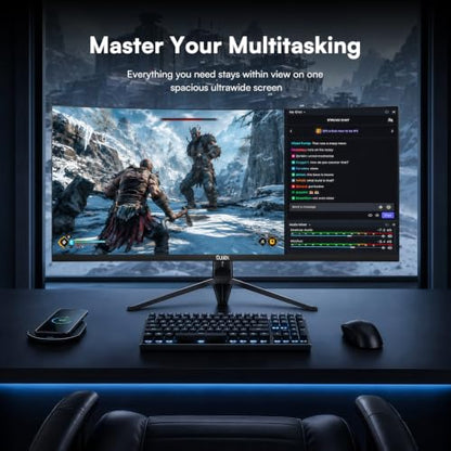 34 Inch Ultrawide Curved Gaming Monitor, 240Hz, UWQHD(3440 x1440) | 1500R, 21:9 VA Panel, 1ms, 127% sRGB, HDR10, FreeSync, HDMI, DisplayPort, VESA, for Work, Business - size: 34 inch