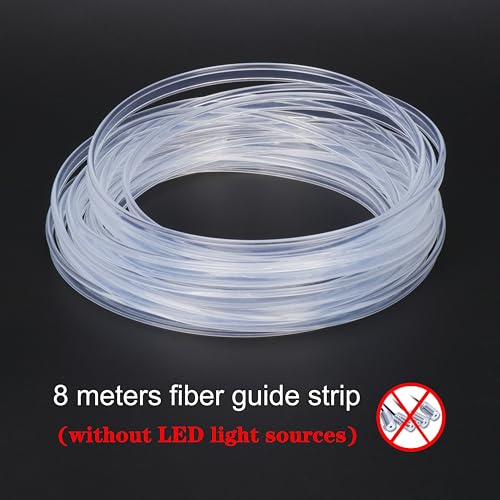 Fiber Optic Waterproof Car Side Glow LED Illumination Optic Fiber Band Car Interior Atmosphere Neon Cold Lights 8 Meters (26.25ft) - size: 8 Meters (26.25ft)