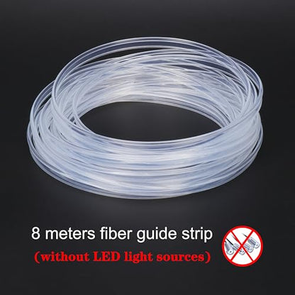Fiber Optic Waterproof Car Side Glow LED Illumination Optic Fiber Band Car Interior Atmosphere Neon Cold Lights 8 Meters (26.25ft) - size: 8 Meters (26.25ft)