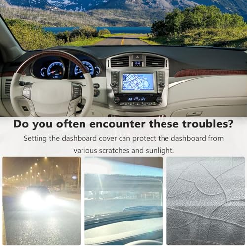 Dashboard Cover Suitable for Toyota Avalon 2005 2006 2007 2008 2009 2010 Car Dashboard Cover Sun Visor Mat Non-Slip Polyester Dashboard Accessories (Black) - size: 2005-2010 For Toyota Avalon