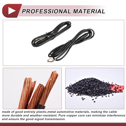 for Monitor and Backup Reverse Rear View Parking Camera Video Cable Extension Backup Camera 5Pin Female Video Cable 1.2m/3.94ft Black Plastic,Metal - size: 1.2m/3.94ft, style: 5Pin