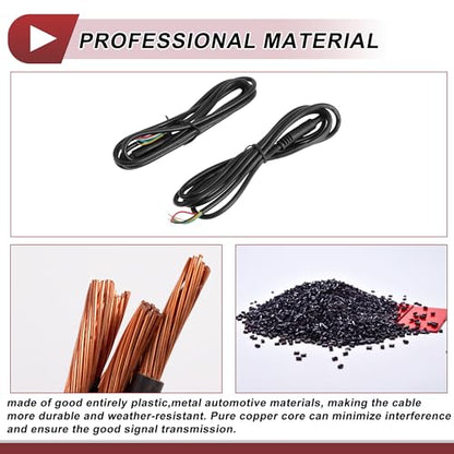 for Monitor and Backup Reverse Rear View Parking Camera Video Cable Extension Backup Camera 5Pin Female Video Cable 1.2m/3.94ft Black Plastic,Metal - size: 1.2m/3.94ft, style: 5Pin