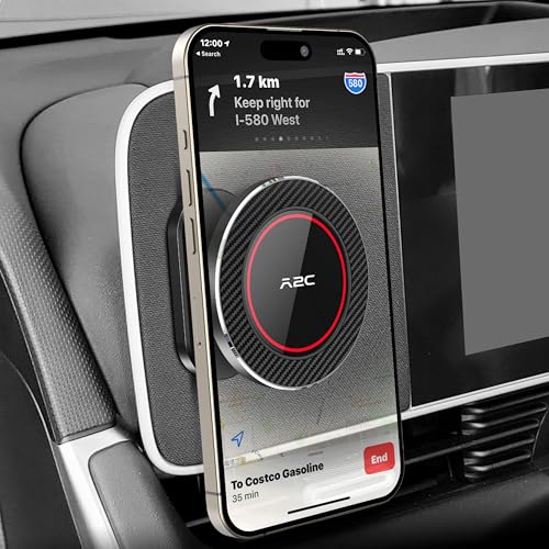 A2C for Hyundai Ioniq 5 Phone Mount, Hyundai Magnetic Dashboard Phone Mount - color: Red-MagSafe