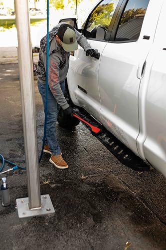 Detail Factory - Fender Well Brush - Ergonomic ProGrip Handle, Stiff Synthetic Bristles, Ergonomic Design, Clean Your Wheel Wells with Ease - Red - color: Red