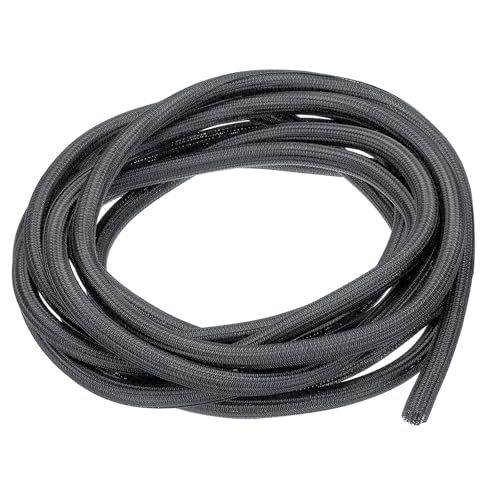 MECCANIXITY Split Sleeve Wire Loom 1/2" 25Ft Grey Self Wrapping Braided Sleeve UL94-V2 Fireproof PET Sleeving for Automotive, Home Cable Management - color: Grey, size: 1/2" x 25Ft
