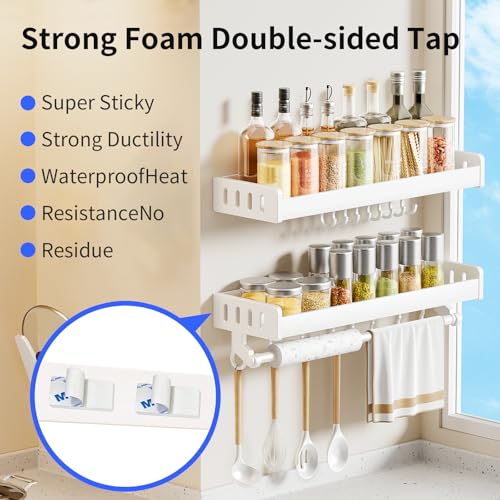 Double Sided Foam Tape, 3mm Thick 48Pcs Heavy Duty Waterproof Adhesive Pads for Wall, Car, Photo Frame & Office - color: White