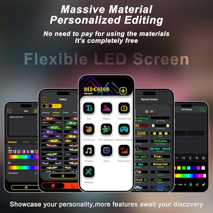 led Eyes for car Windshield-programmable led Sign，Devil Eyes Light for Windshield with Dynamic Patterns, APP/Remote Control, IP68 Waterproof, USB Powered for Cars/Trucks/RVs，1PCS （14.7"x3.6"） - color: 14.7*3.6 Inch-1PCS