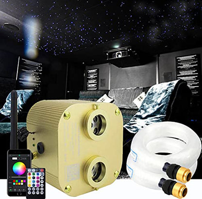 AZIMOM Bluetooth 20w Upgraded Fiber Optic Lights Twinkle Star Ceiling Lighting Kits 1100pcs0.03in13.1ft Fiber Strands Dual Port RGBW Sound Remote Control Light Source Home Indoor Car Ceiling Decor - size: Star+1100pcs*0.03in*13.1ft