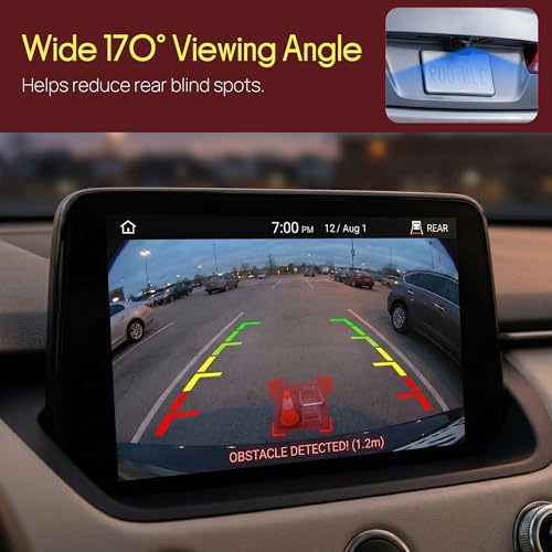 Pyle Backup Camera for Car, Truck, Trailer, RV & Van | HD AHD 720P & CVBS Switchable Reverse Camera | 170° Fisheye Lens | Night Vision & Parking Guidelines | IP68 Waterproof | 12V-24V | Pack-2